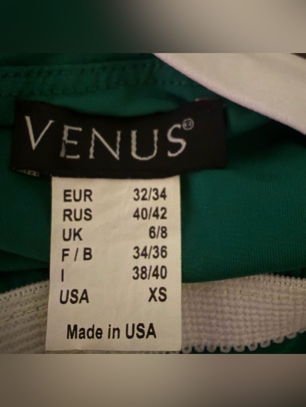VENUS Green Maxi Dress with White Crossover Straps size xs - Picture 5 of 5
